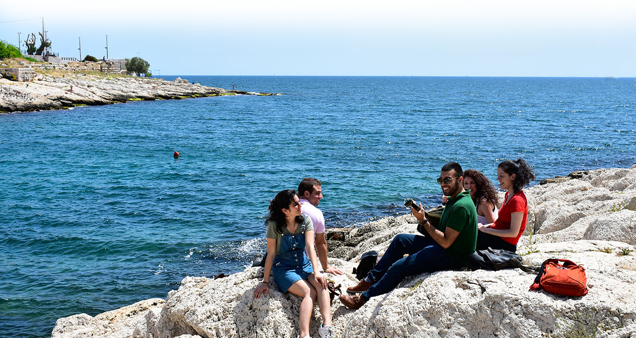 piraeus, direction, sea, people